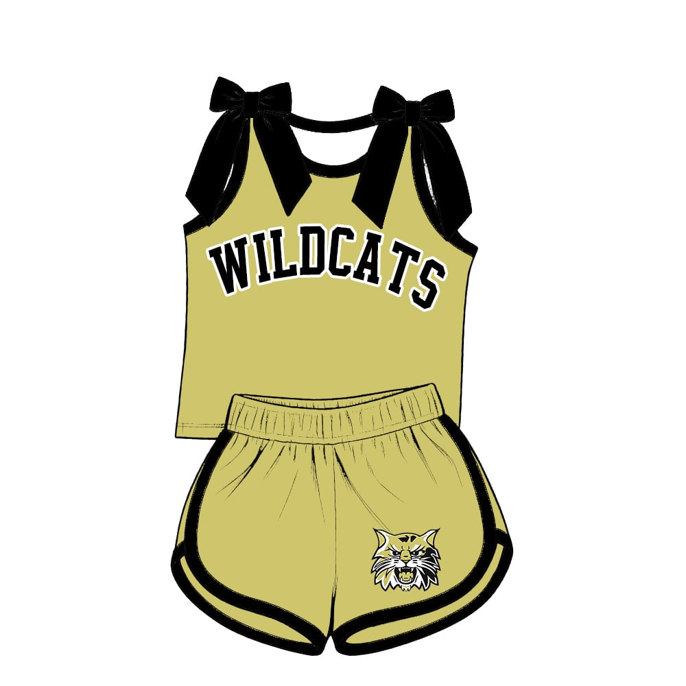 custom moq 5 mix size LYWDGS01 Baby Girls Bow Sleeveless Top Shorts Summer Set Casual Clothes