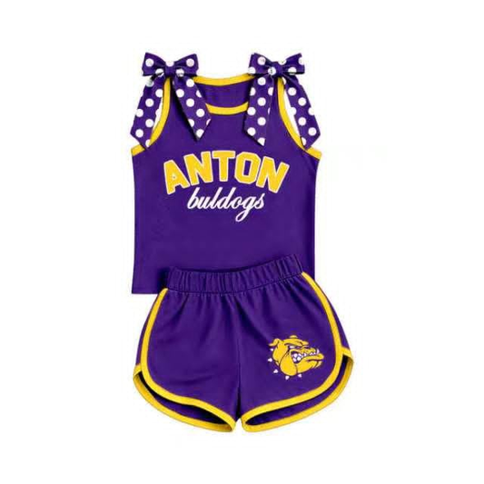 custom moq 5 mix size MAHA01 Baby Girls Sleeveless Bows Tank Top Shorts Summer Clothes Sets