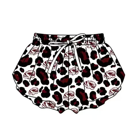 custom moq 5 mix size MATO0104 Adult And Kids Leopard Print Team Elastic Waist Sports Shorts Bottoms