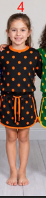 custom moq 5 mix size CAMOSW0101 Baby Girls Polka Dot Long Sleeve Top Drawstring Waist Skort Contrast Binding Casual Daily Playwear Set