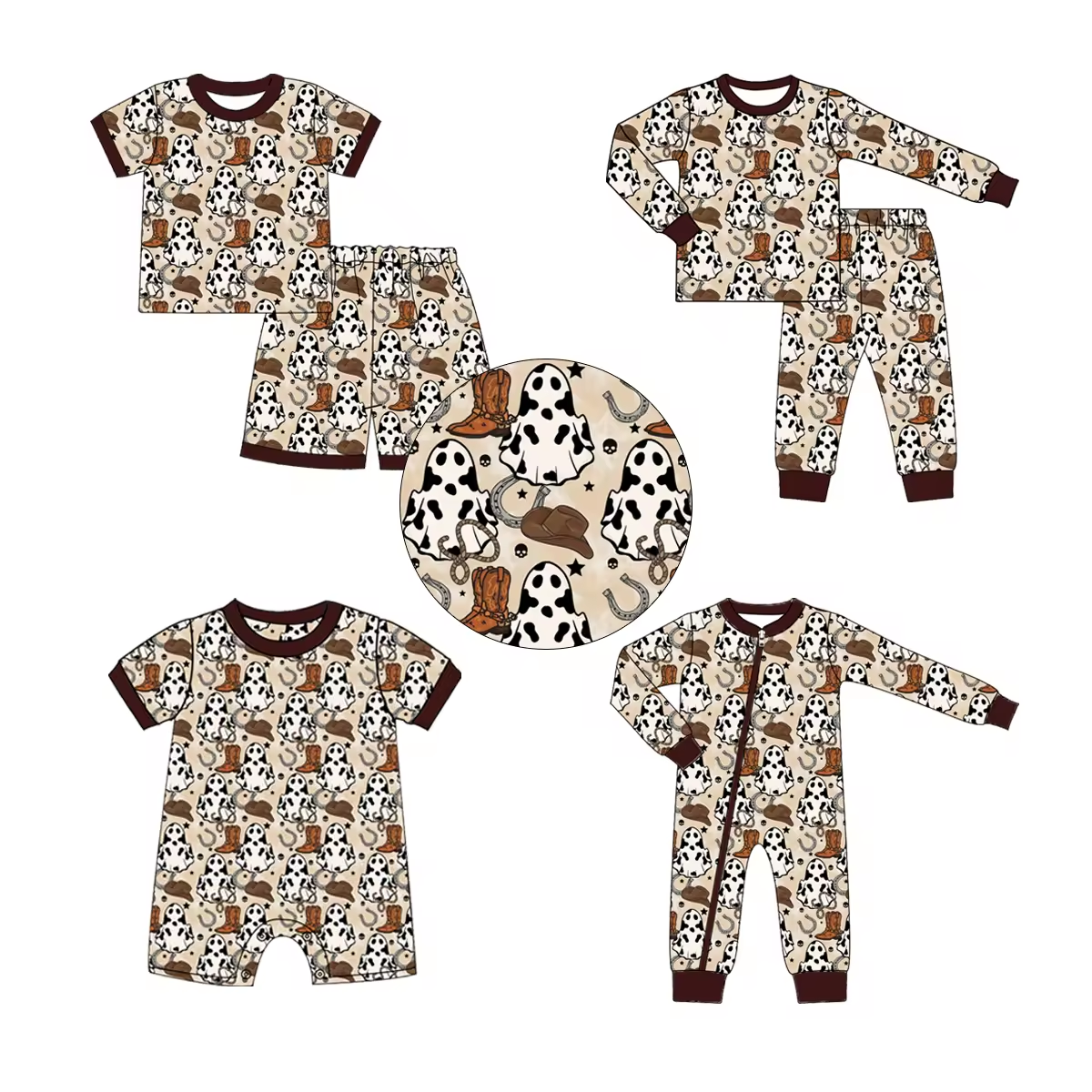 Custom moq 3 each mix size eta 6-8weeks  Cow Pattern Imp-Western Cowboy Hat Light Brown Mixed Set