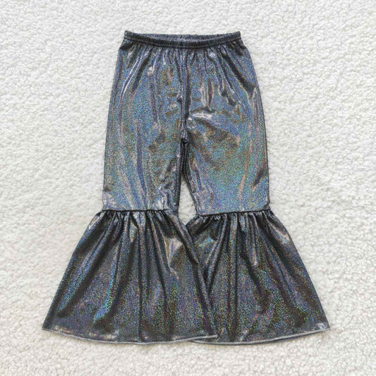 P0195 Black Satin Foil Stamping Trousers