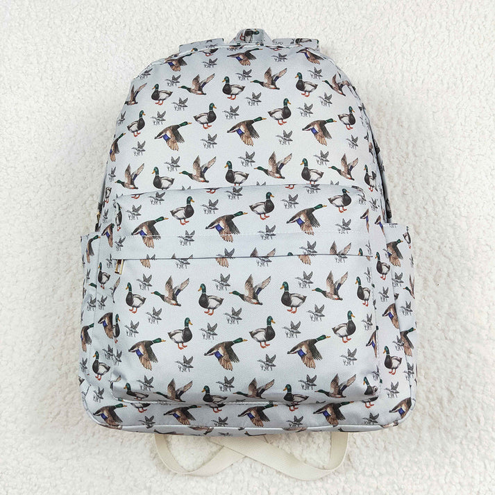 RTS NO MOQ Baby Kids Ducks Hunting Sibling Backpack Back Bags 17*13.2*5inches