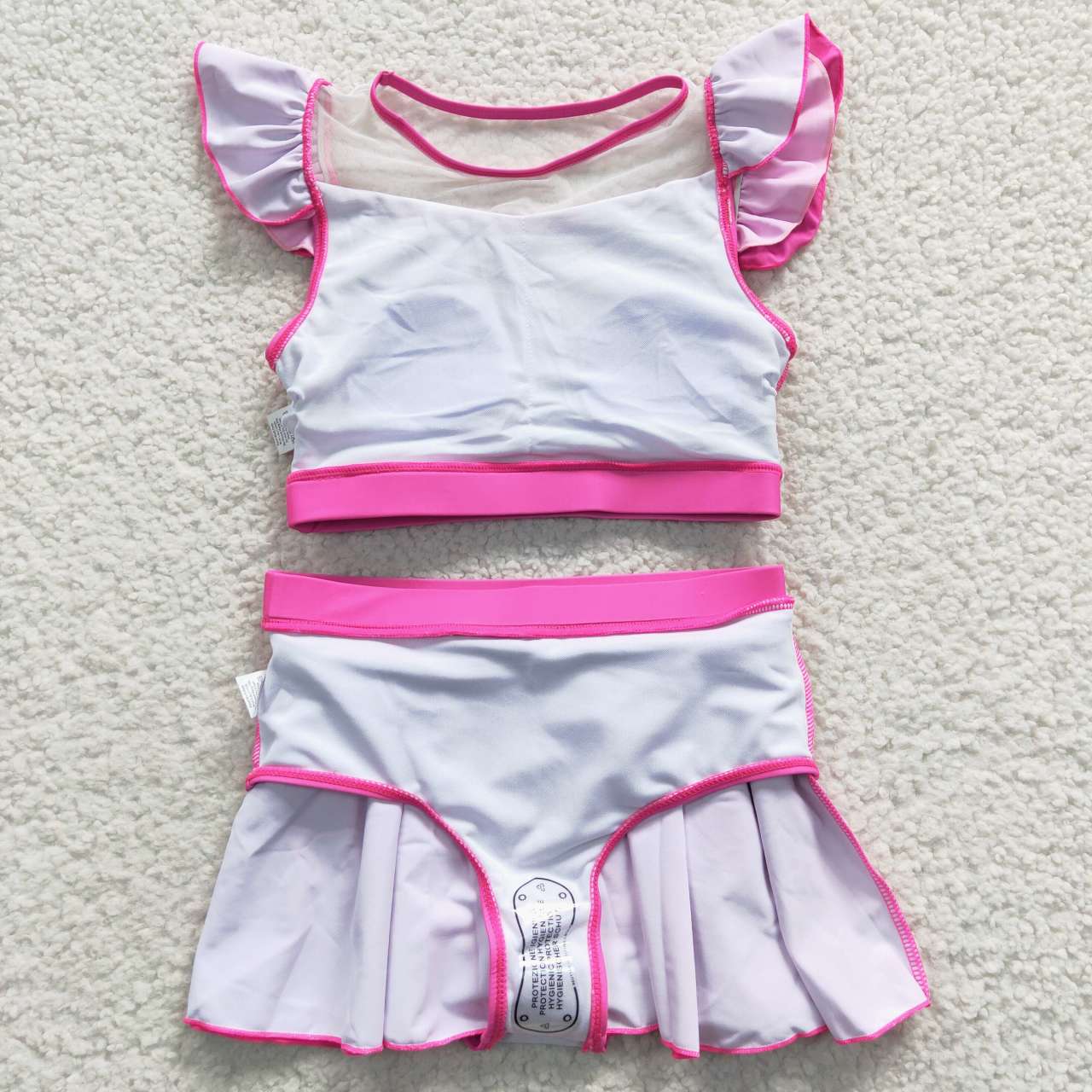Cute Clothes S0146 Baby Girls Pink Two Pieces Swimsuits