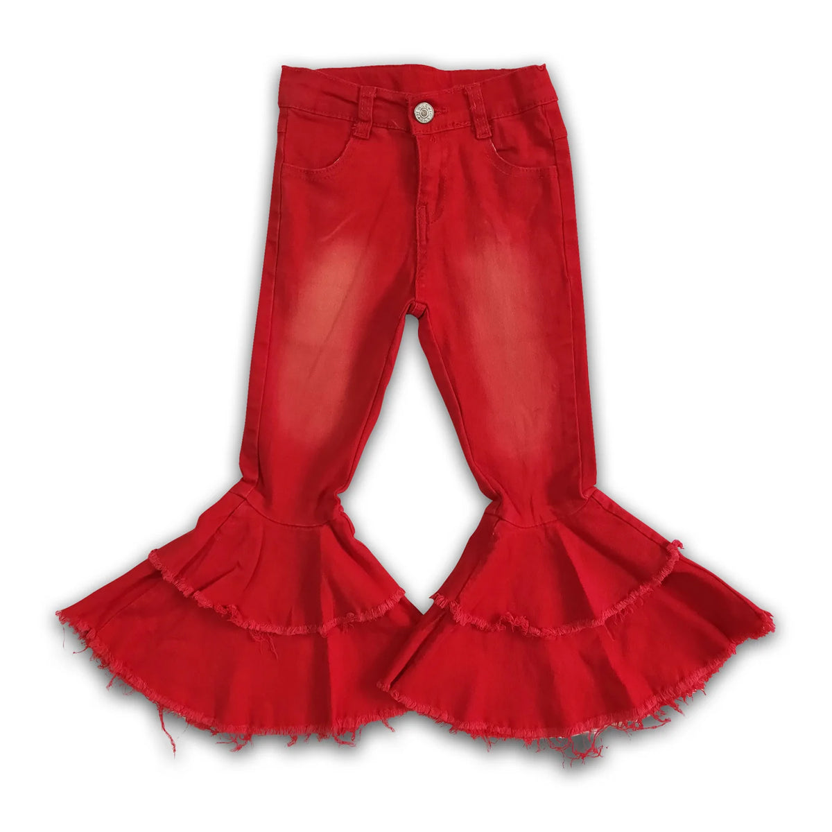 RTS NO MOQ Sibling Baby Girls Clothes Jeans: Flared & Ripped