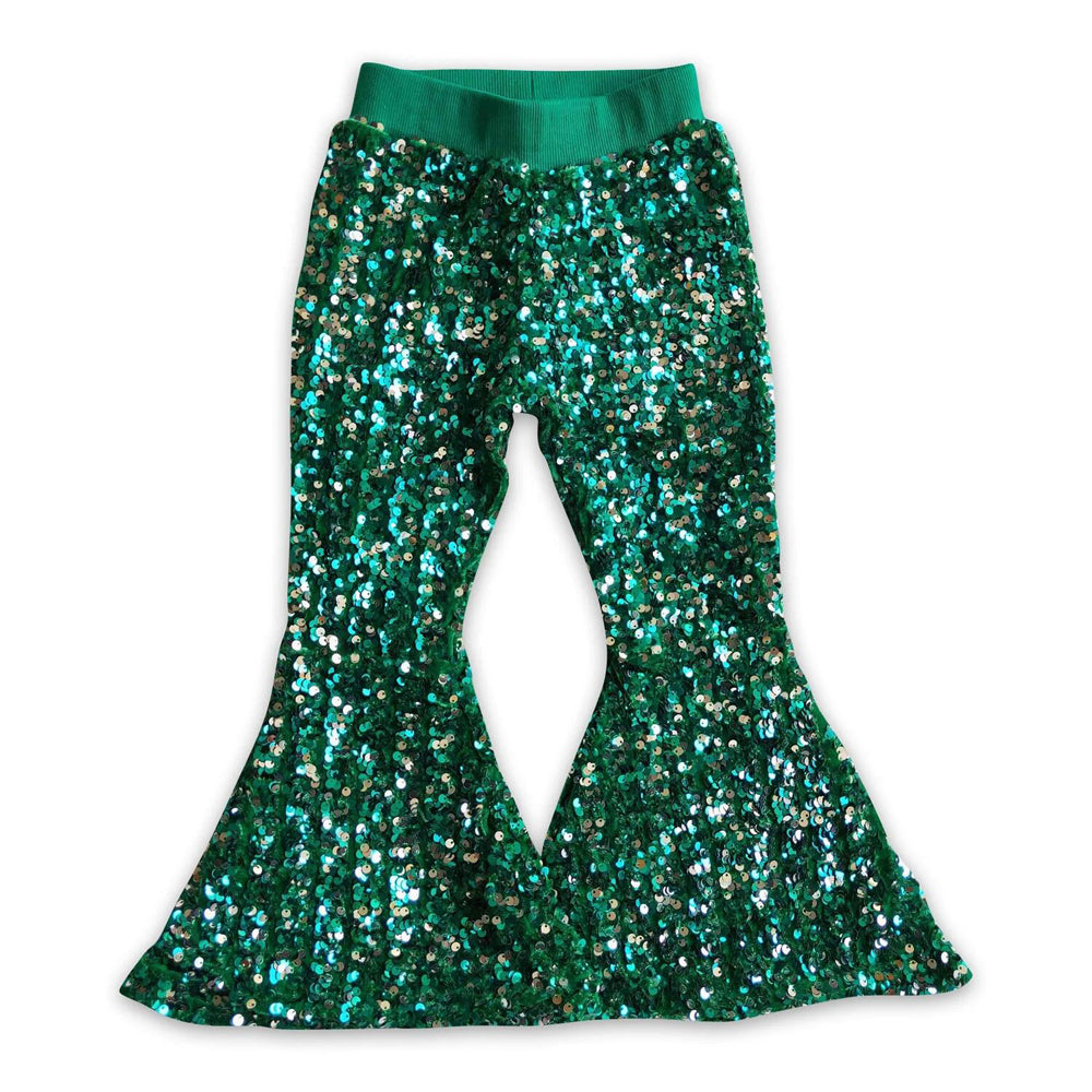 RTS NO MOQ Sibling baby girl clothes SEAUIN All Colors Sequined Gari Safety Pants add  lining（副本）