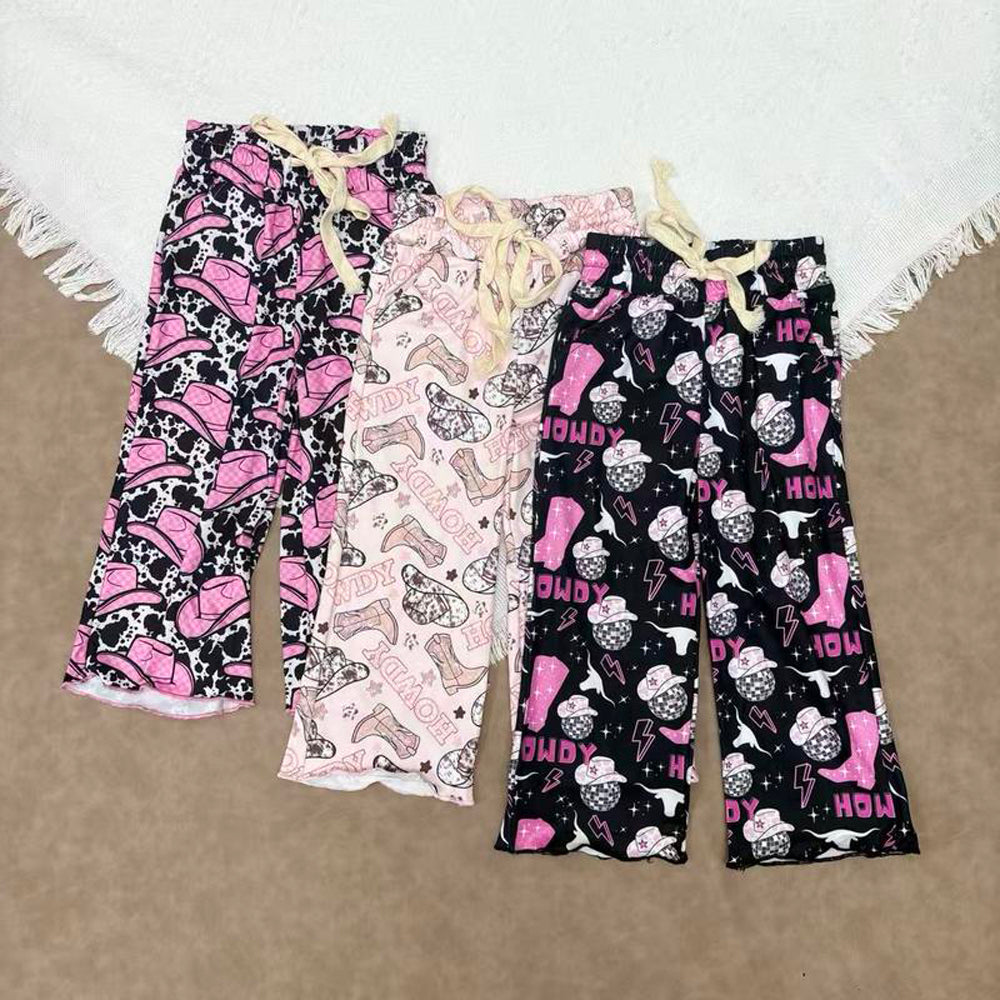 RTS NO MOQ Sibling baby girl clothes summer long trousers