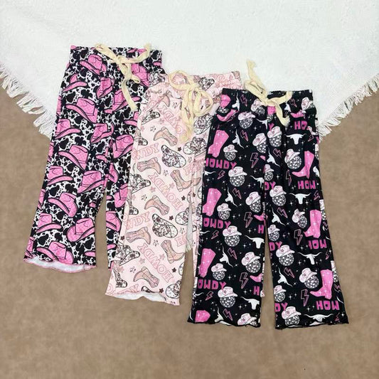 RTS NO MOQ Sibling baby girl clothes summer long trousers
