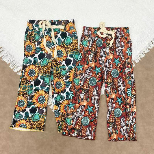 RTS NO MOQ Sibling baby girl clothes summer long trousers