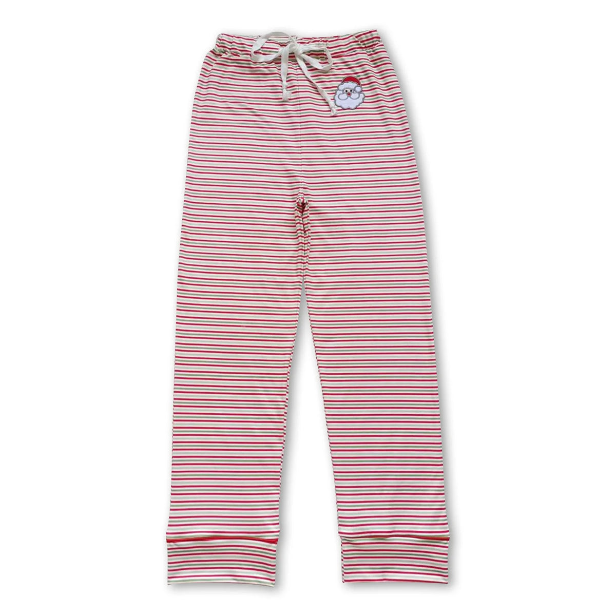 RTS NO MOQ Sibling Baby girl clothes embroidery Christmas long-sleeved trousers suit & romper and adult pants