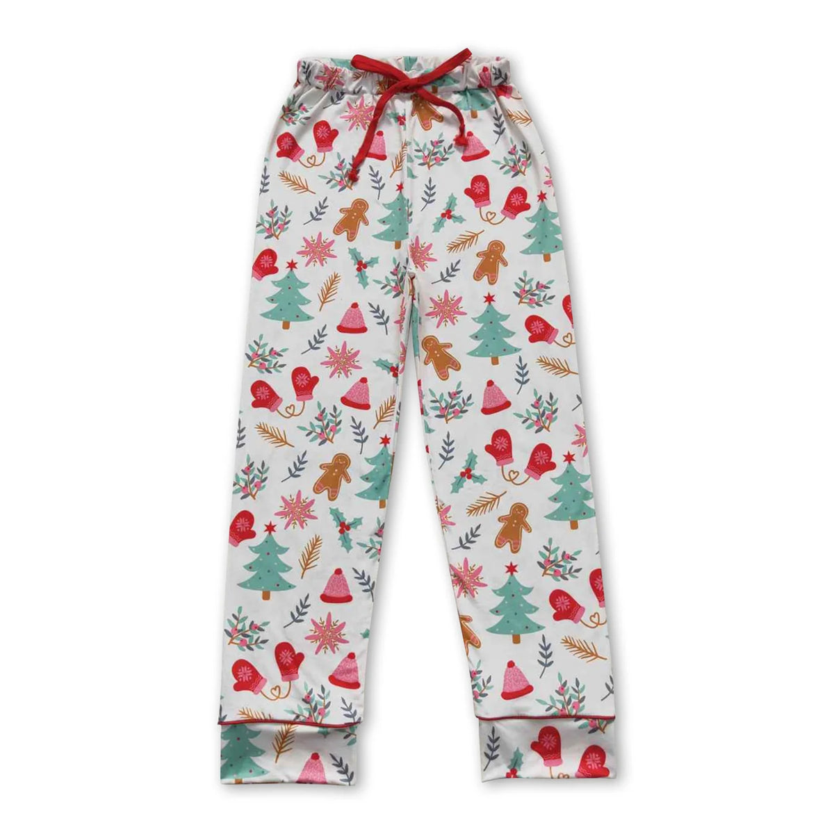 RTS NO MOQ Sibling Baby Girl clothes Christmas Cup Gingerbread Knee-Length Dress - Halter Neck Skirt - Crawling Suit - Adult Pants - Children's Long Suits