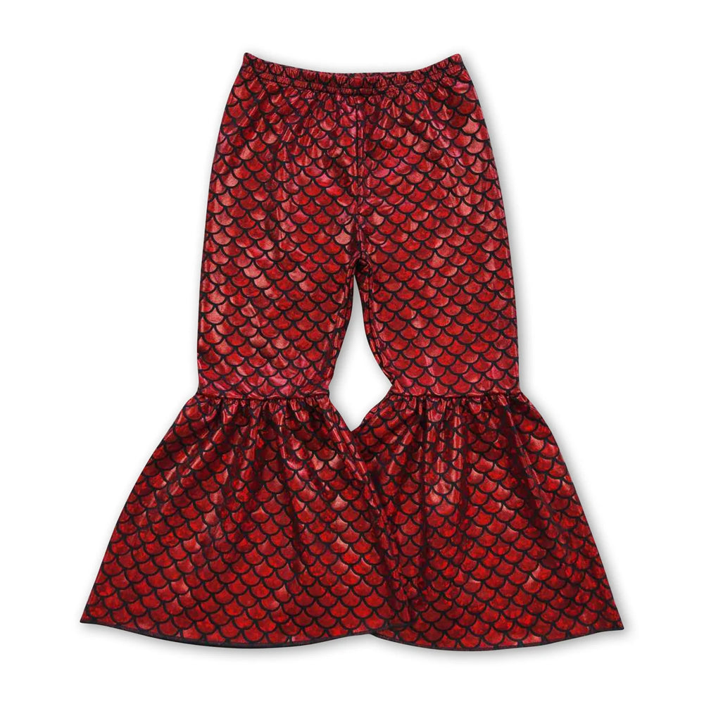 RTS NO MOQ Baby girl Clothes Red fish scale long Pants（副本）