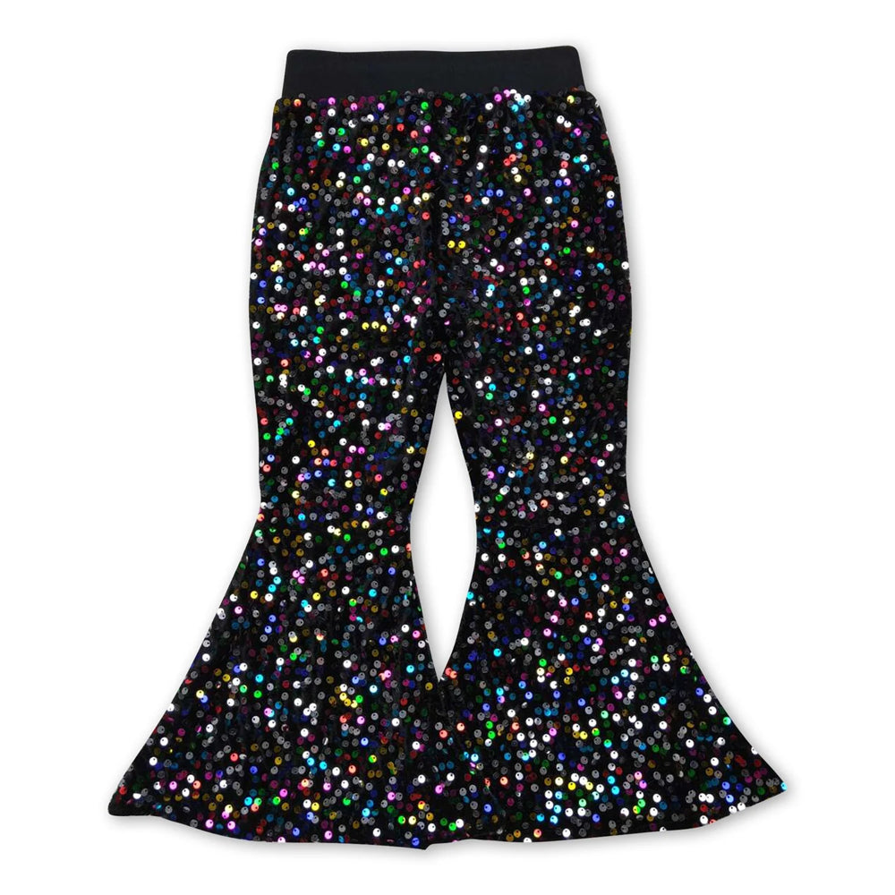RTS NO MOQ Sibling baby girl clothes SEAUIN All Colors Sequined Gari Safety Pants add  lining（副本）
