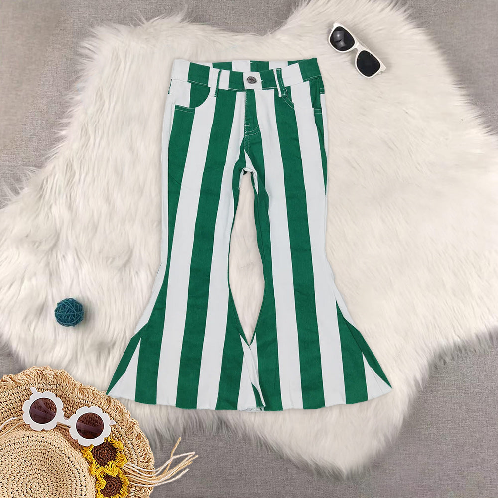 RTS NO MOQ Sibling Baby Girls clothes easter short sleeve pants Set and top and jeans pants