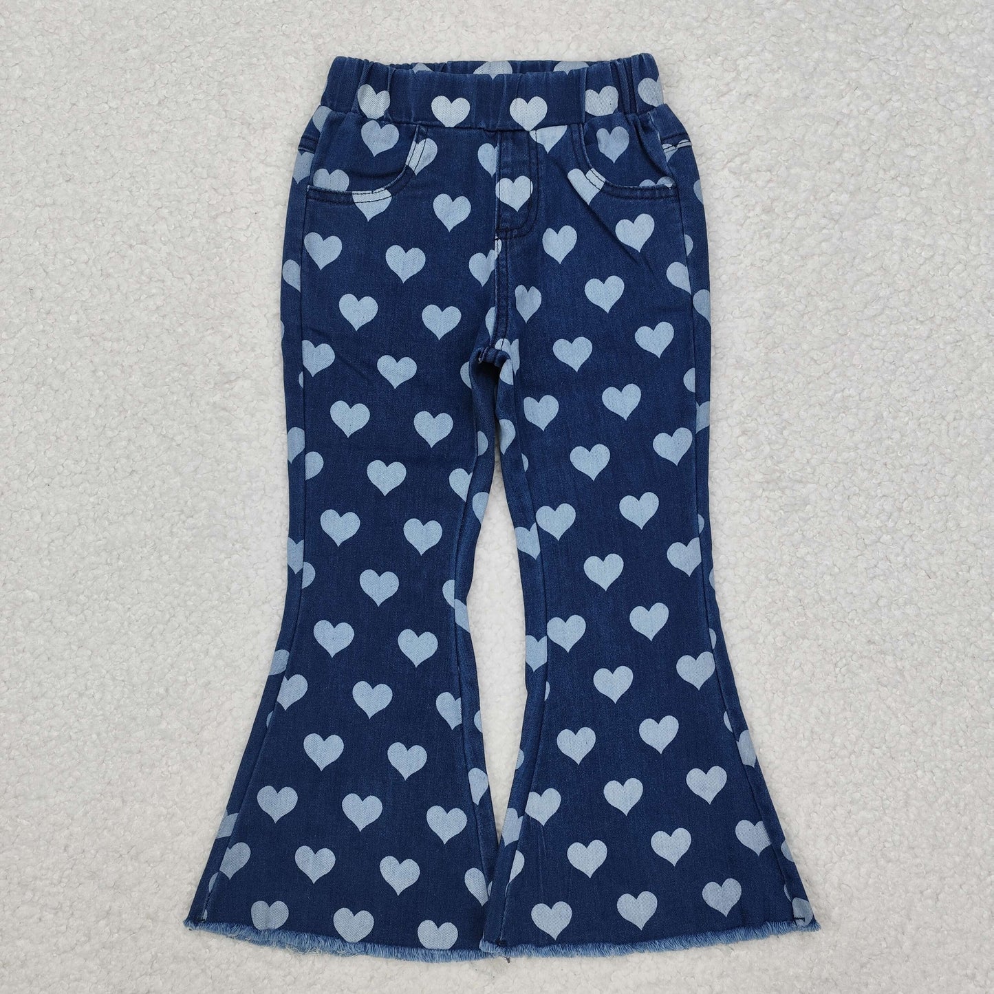 RTS NO MOQ ETA 5/7days arrived P0333 Heart pattern denim trousers