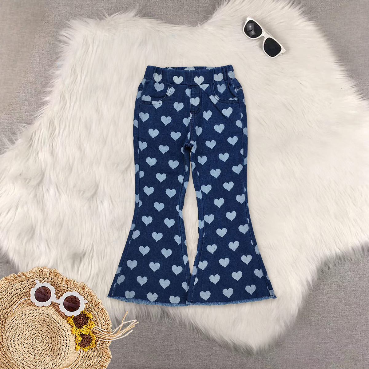 RTS NO MOQ Sibling Baby Girls Clothes Jeans: Flared & Ripped