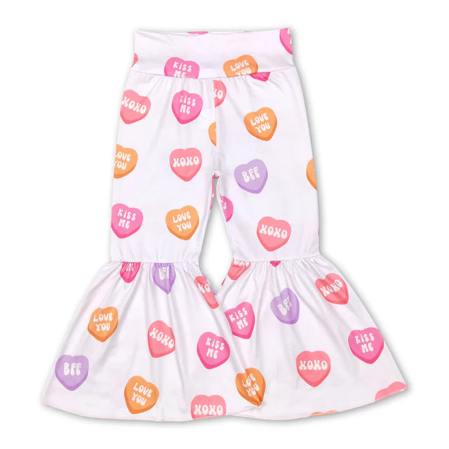 RTS NO MOQ milk silk GT1566+P0367 Baby Mama&Dad's Girl Hearts Top Checked Camo Flare Pants Clothes Sets T-shirts Pants（副本）