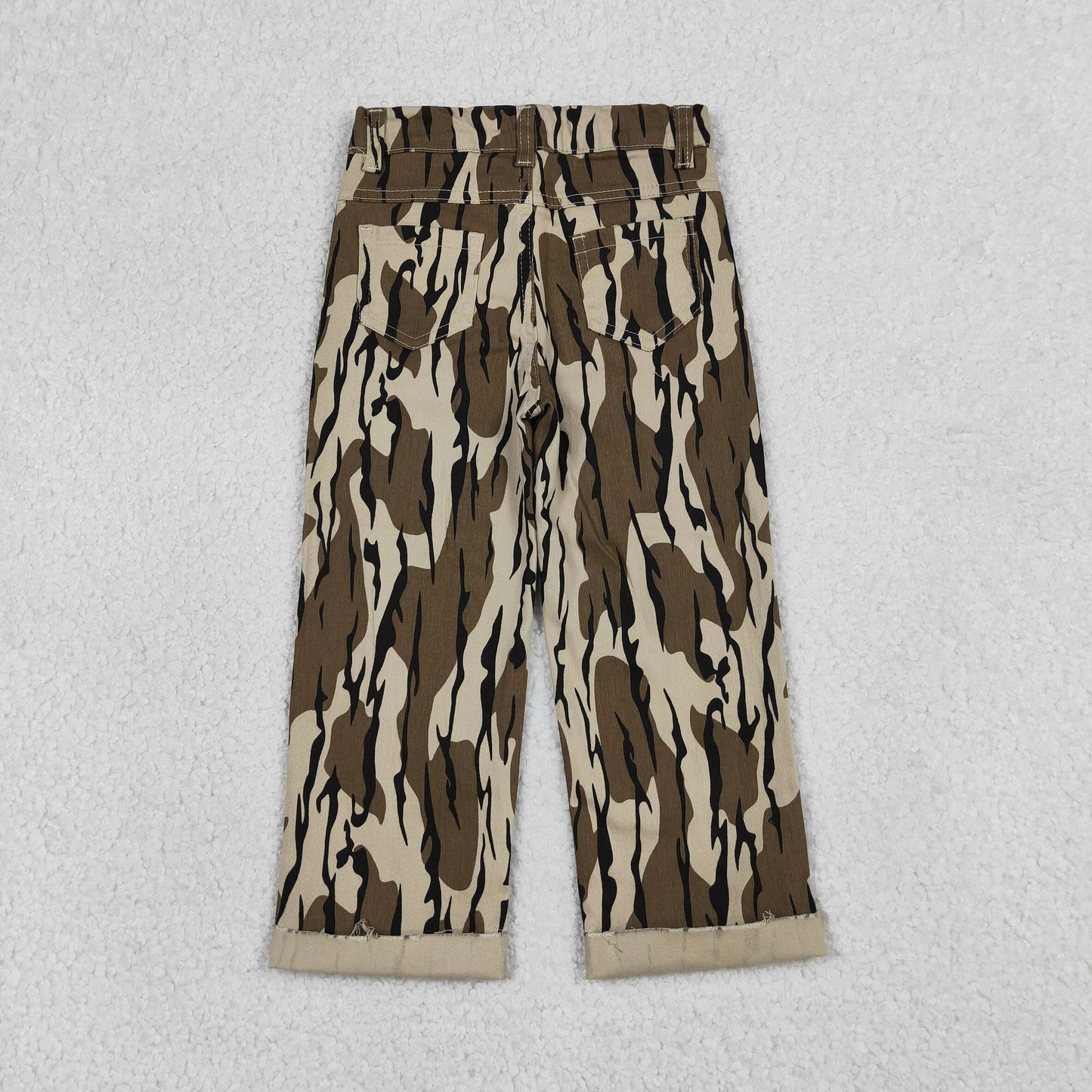 RTS NO MOQ P0373 Baby Boys Olive Camouflage Print Denim Pants Baby Boys Jeans Casual Trousers