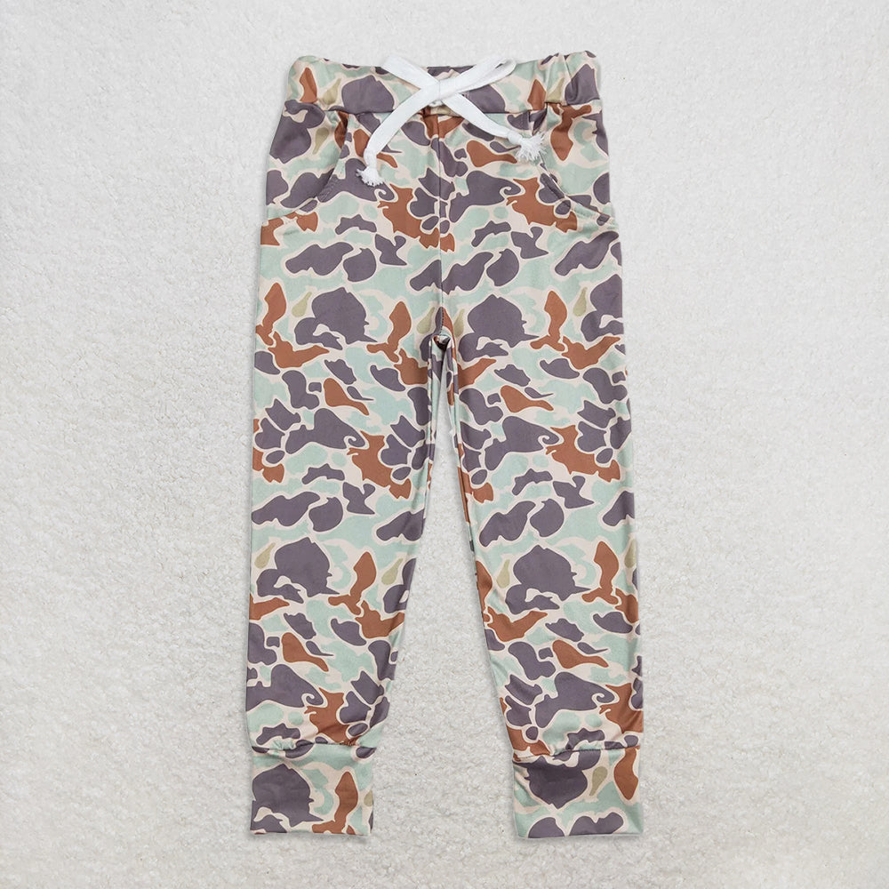 RTS NO MOQ Sibling baby boy clothes camouflage short sleeved Pants set and top and pants