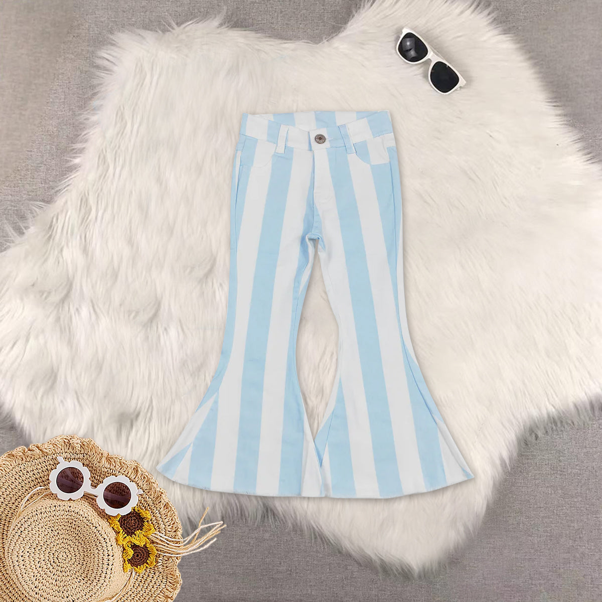 RTS NO MOQ Sibling Baby Girls clothes easter short sleeve pants Set and top and jeans pants