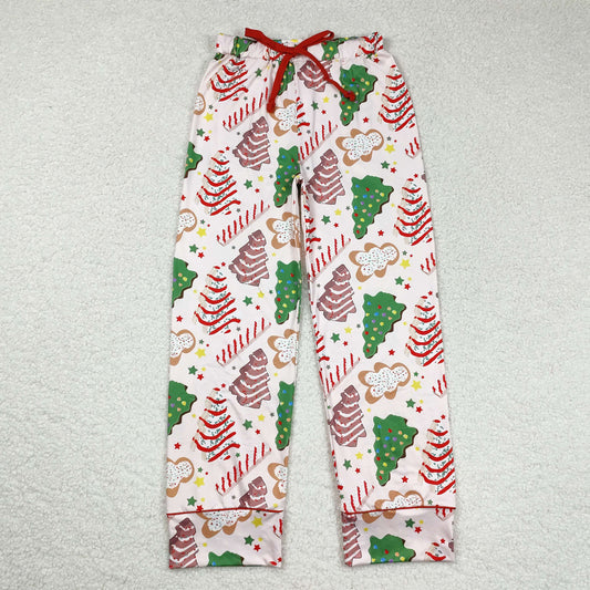 RTS NO MOQ（In Stock) P0506 Adult female Christmas tree cookie gingerbread man trousers