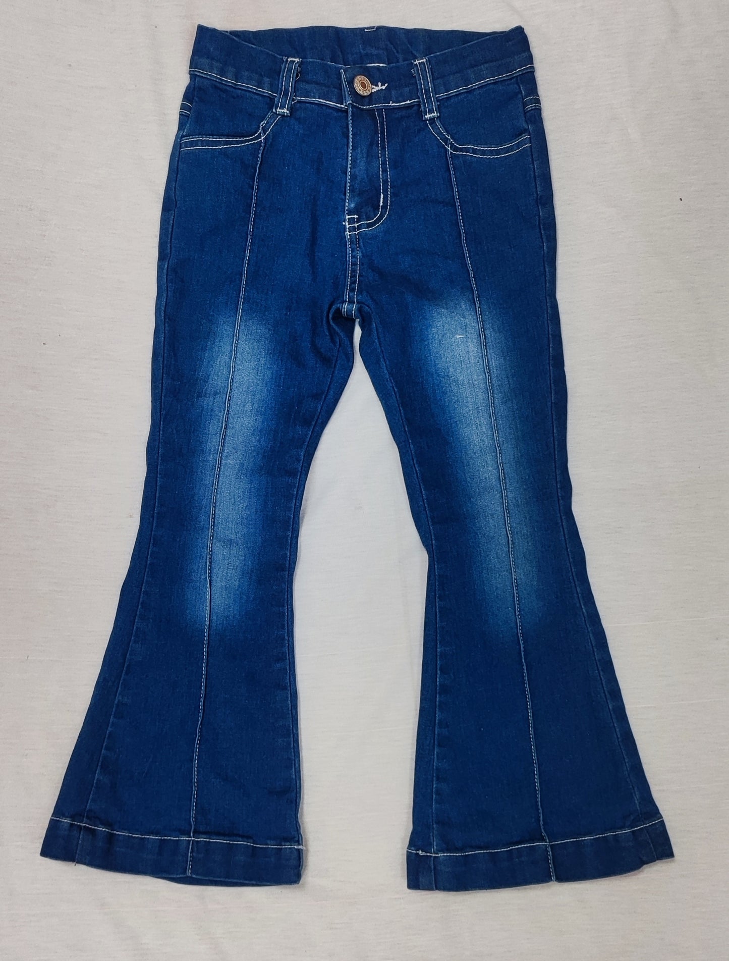 rts no moq P0508 (2)Blue denim trousers elasticated trousers