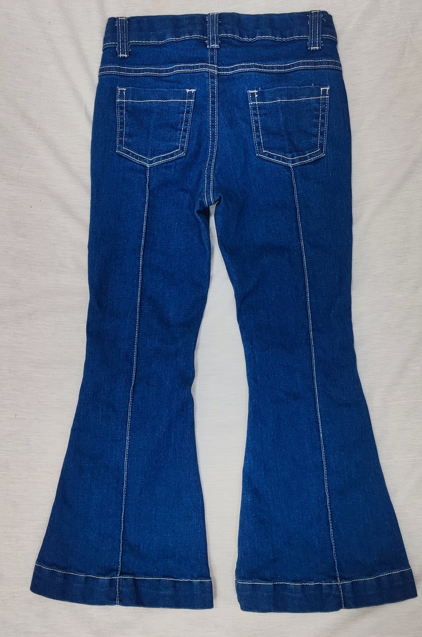 rts no moq P0508 (2)Blue denim trousers elasticated trousers