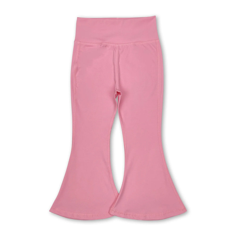 RTS NO MOQ Sibling Baby Girls Yoga Active Wear Bell Bottom Pants（副本）