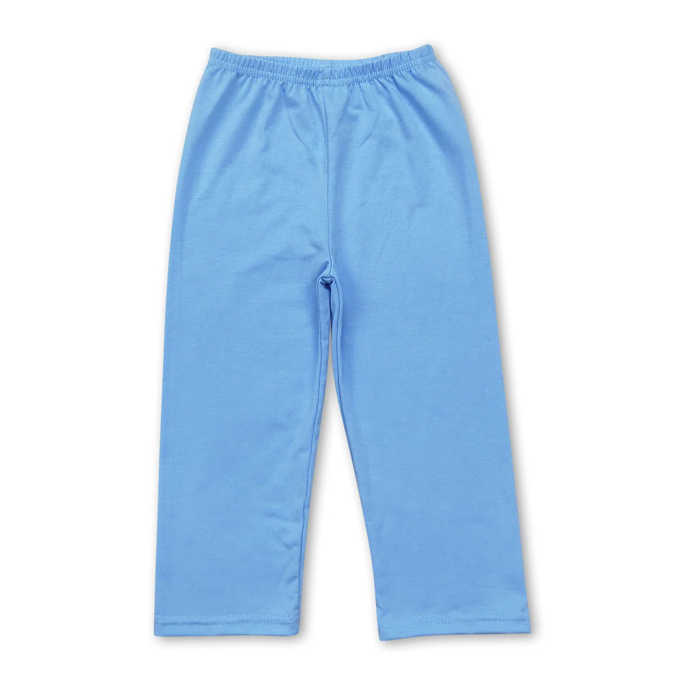 RTS NO MOQ Sibling cotton Baby Girls Solid Color Daily Legging Pants