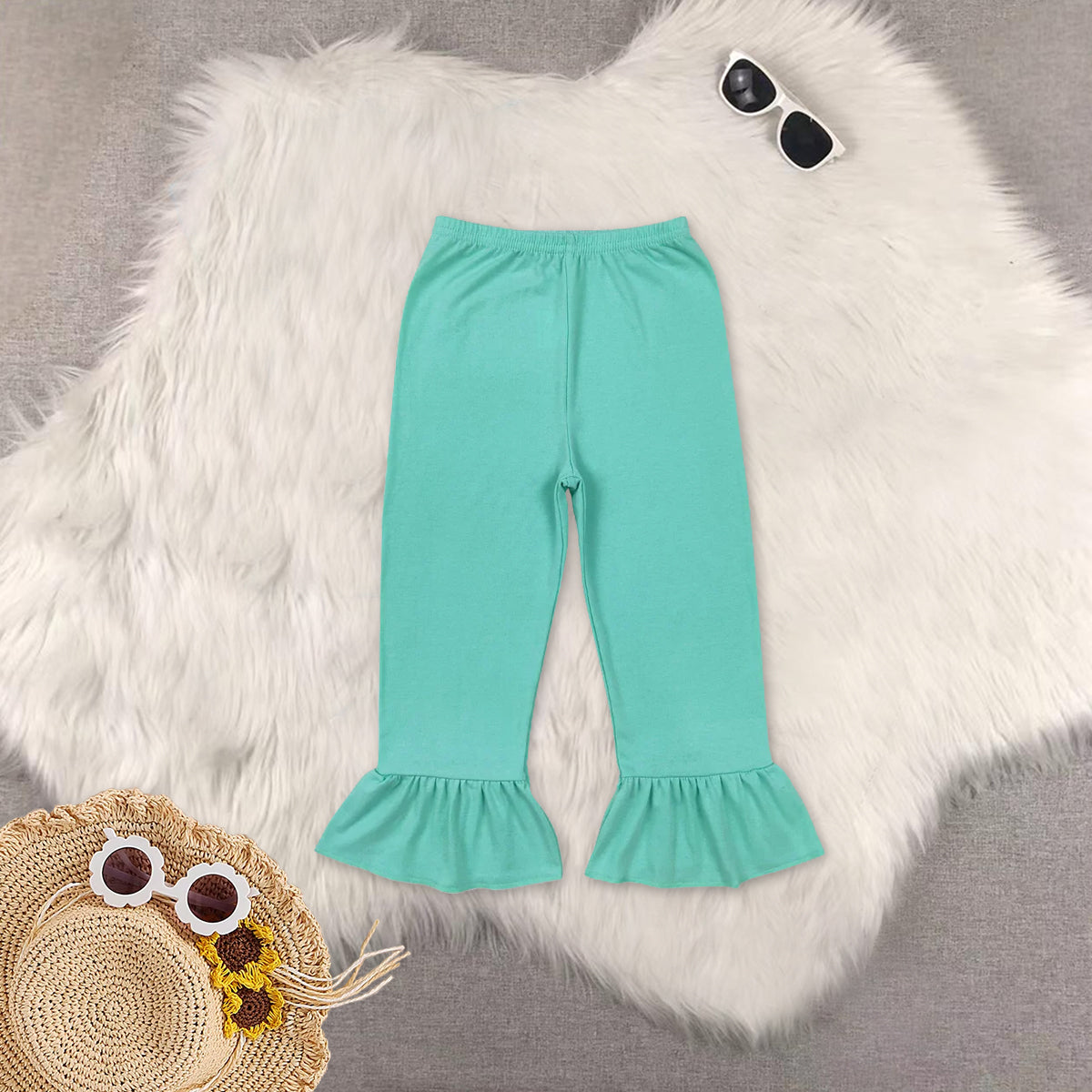 RTS NO MOQ Sibling baby girl clothes easter short sleeve Pants set and top and pants