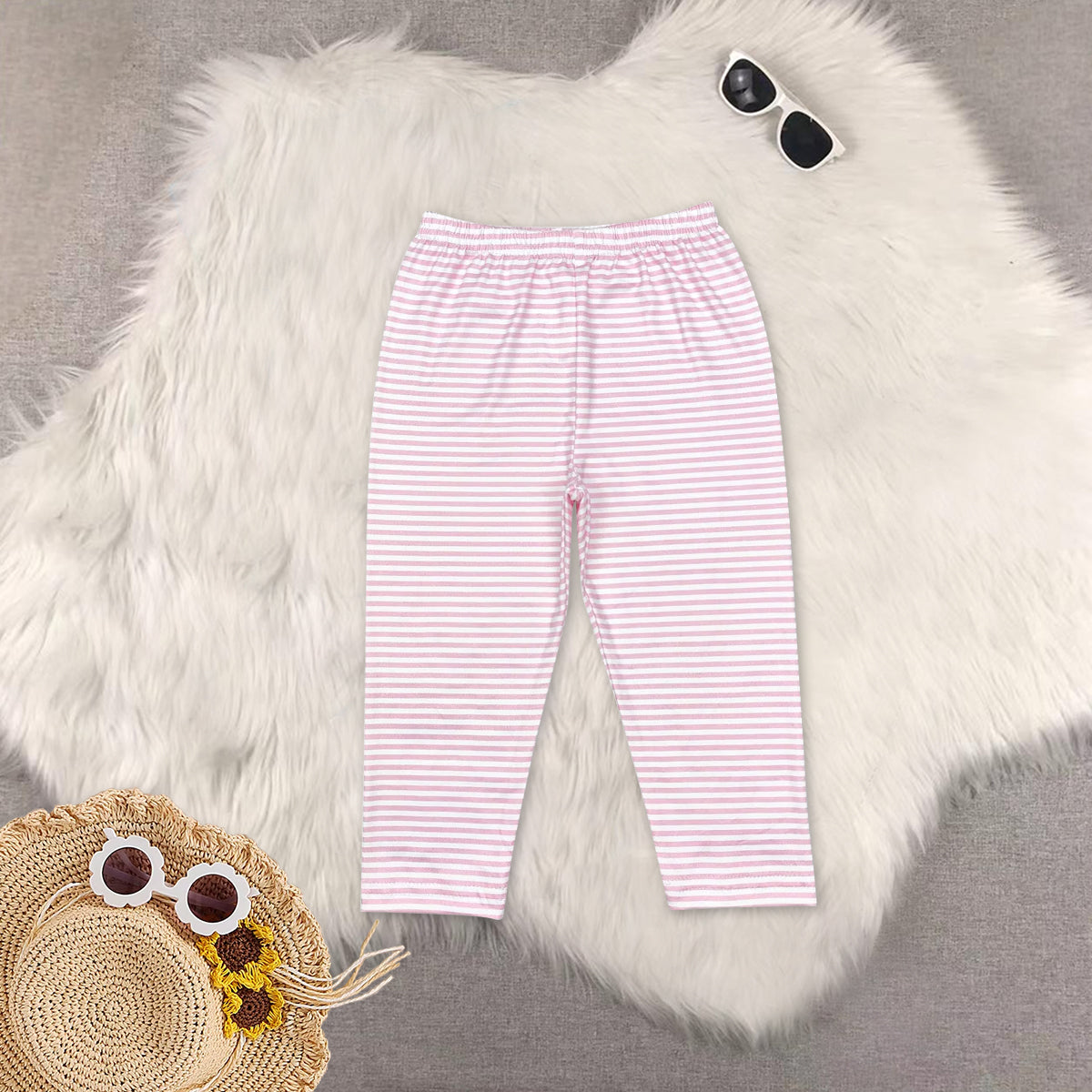 RTS NO MOQ Sibling baby girl clothes embroidery easter short sleeve Pants set and top and pants