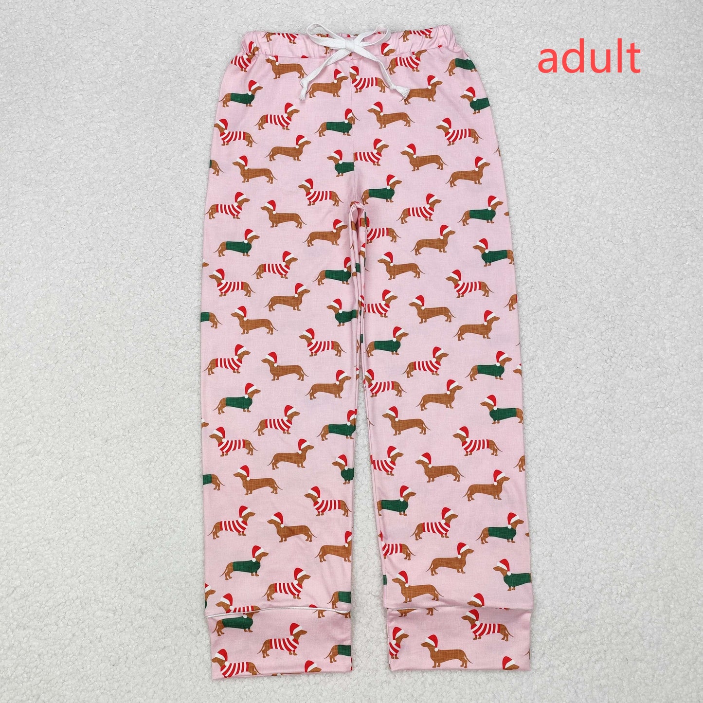 RTS NO MOQ ETA 5/7days arrived P0663 Adult female Christmas hat puppy pink trousers