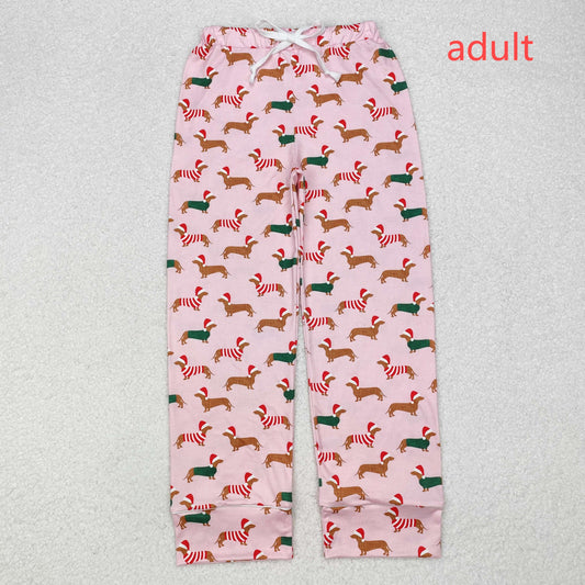 RTS NO MOQ ETA 5/7days arrived P0663 Adult female Christmas hat puppy pink trousers