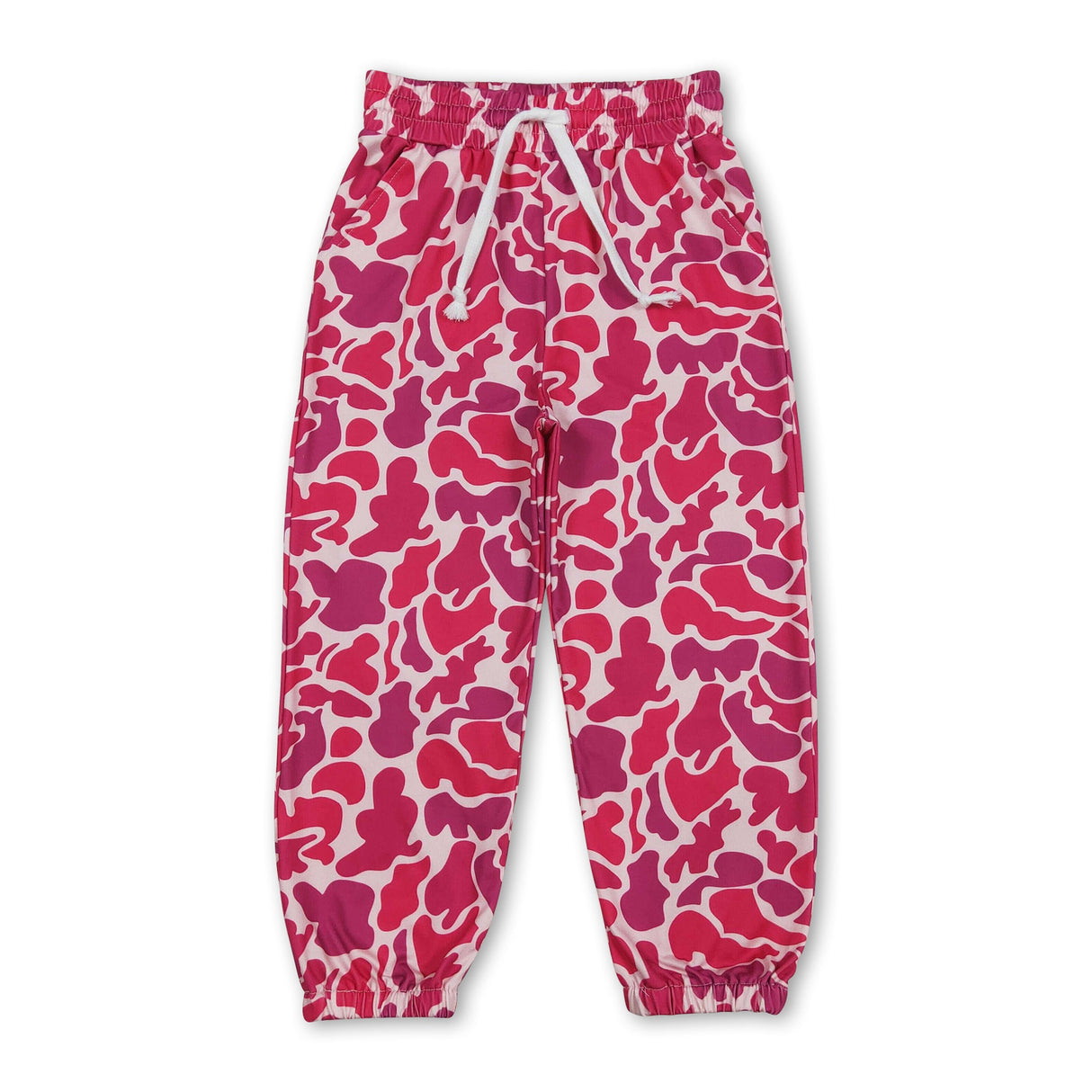 RTS NO MOQ milk silkGT1419+P0696 Baby Girls Sleeveless Pink Mouths Valentines Vest Tops andSouthern Hot Pink Camo Pockets Jogger Pant Bottoms