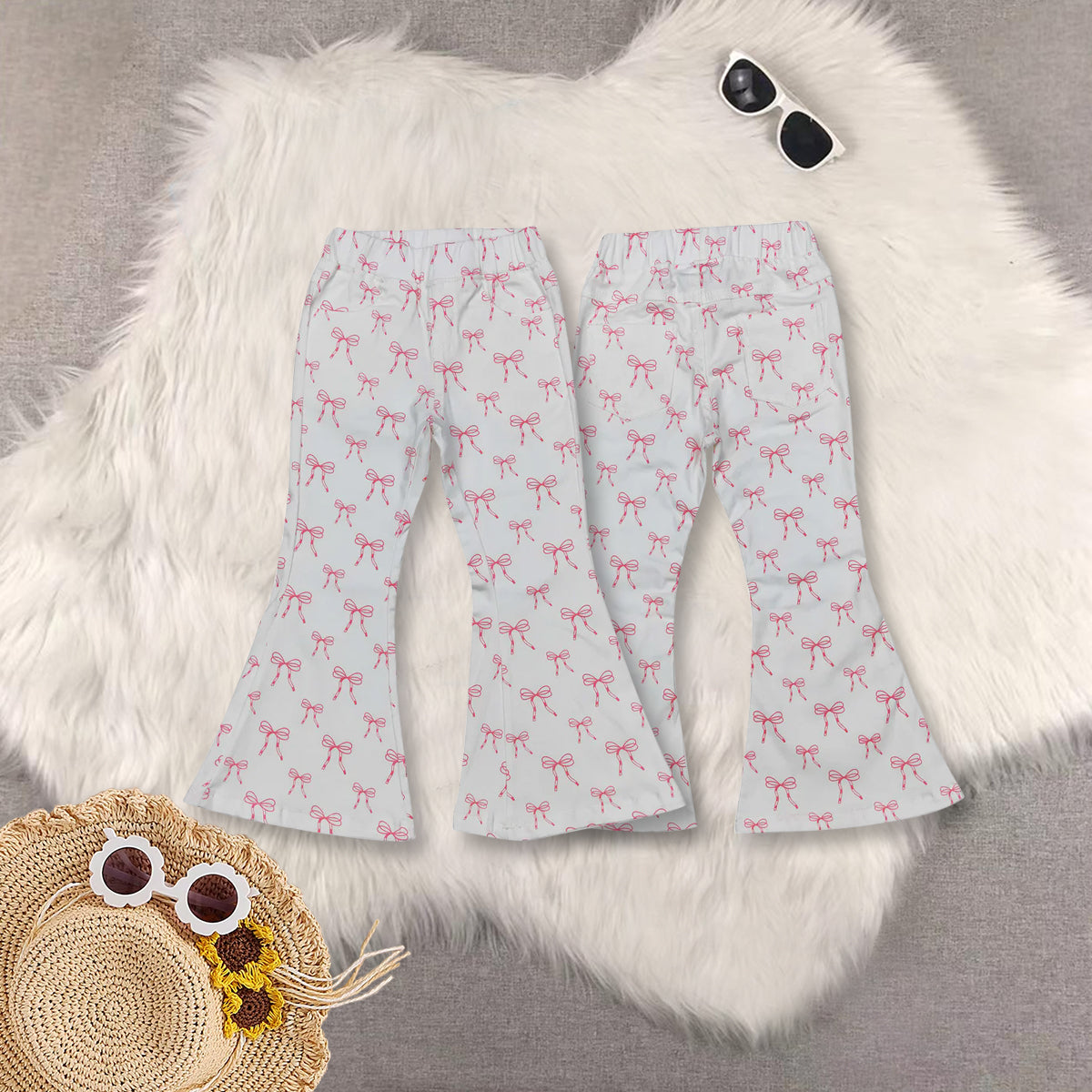 RTS NO MOQ Sibling Baby Girls Clothes Jeans: Flared & Ripped and shorts