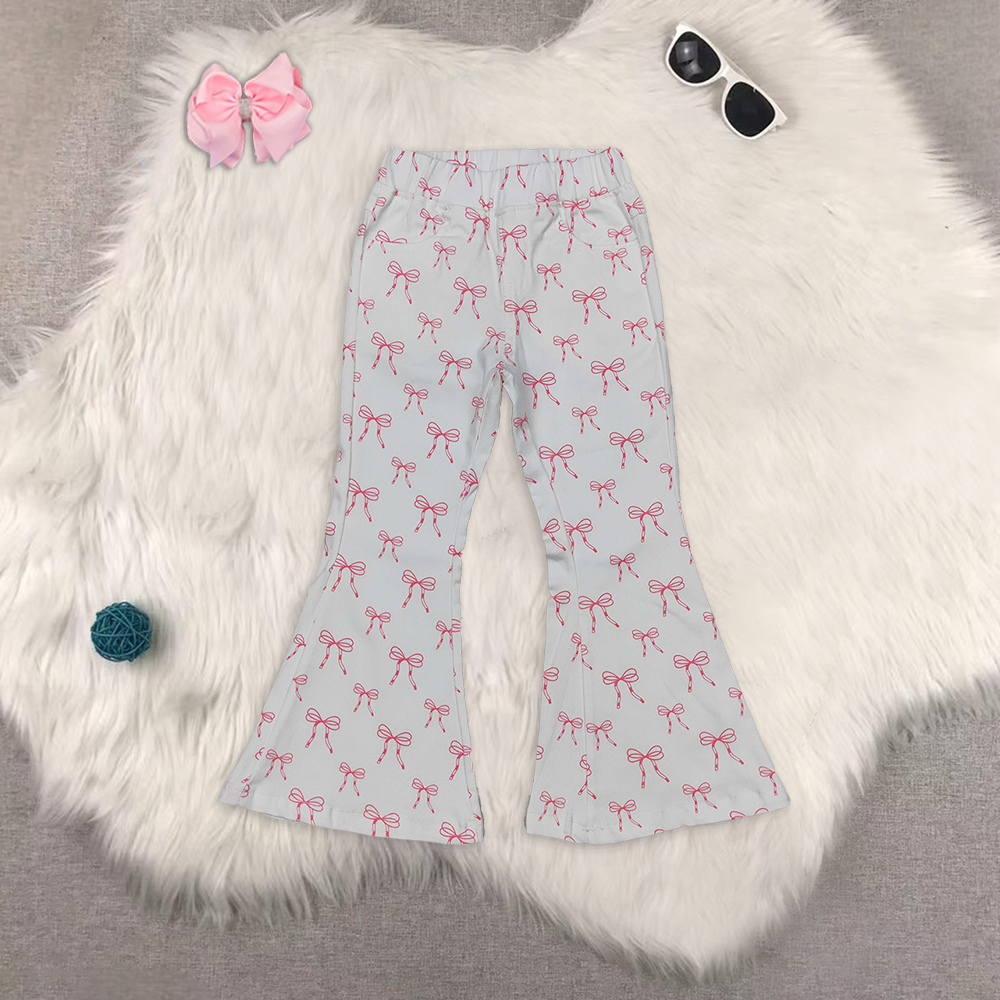 RTS NO MOQ Sibling Baby Girls clothes easter short sleeve pants Set and top and jeans pants