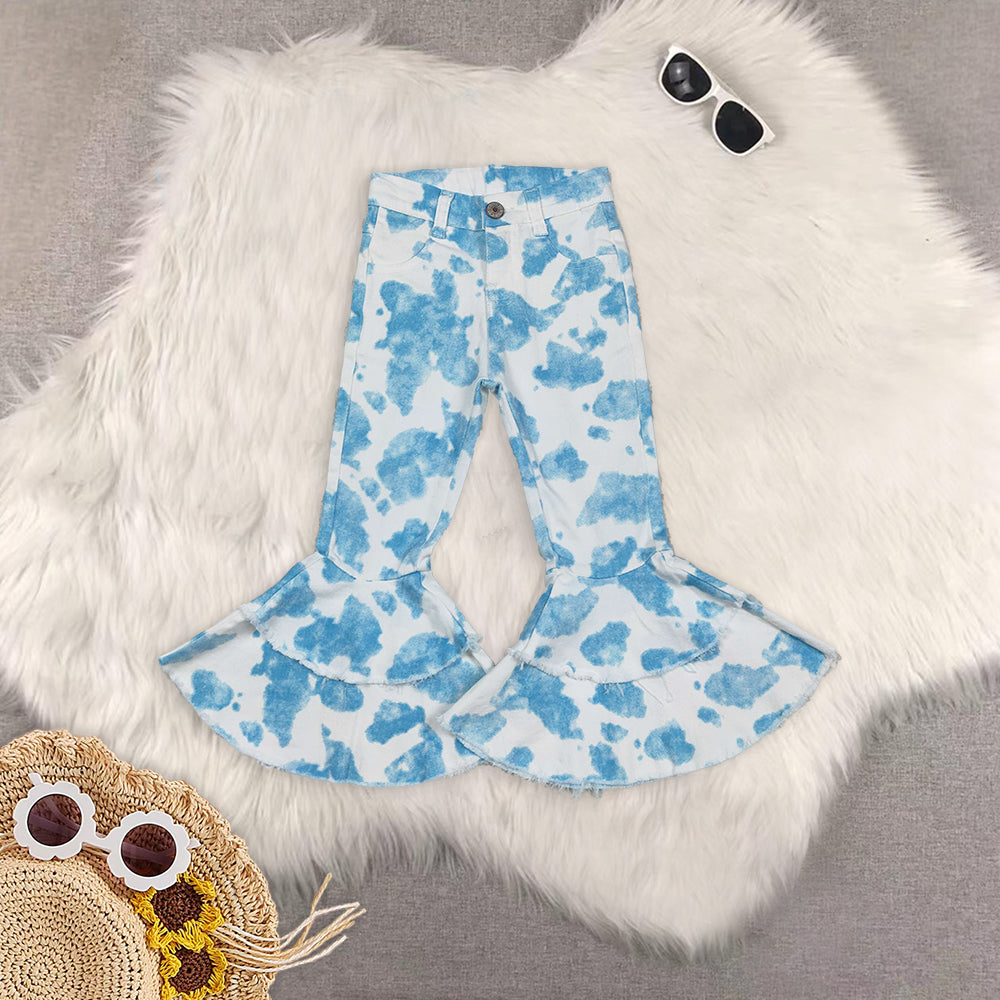 RTS NO MOQ Sibling Baby Girls clothes easter short sleeve pants Set and top and jeans pants