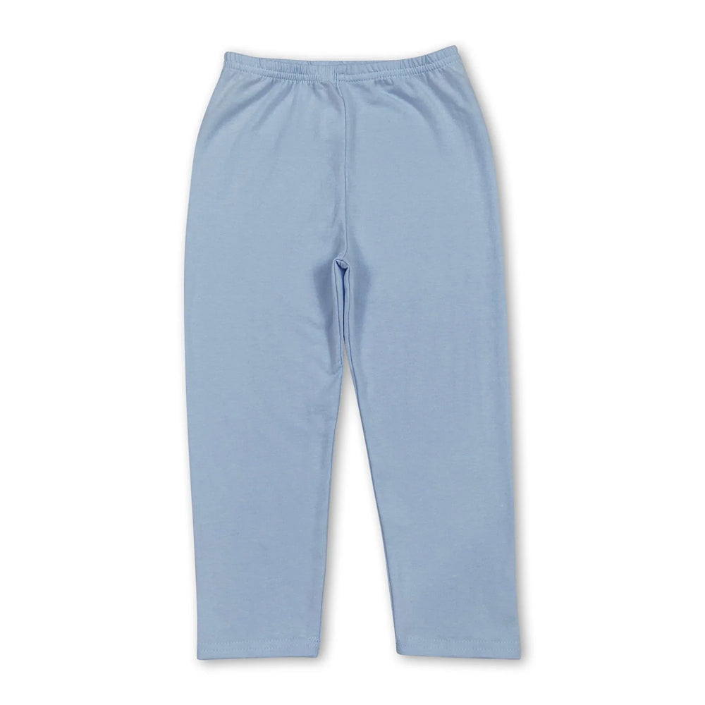 RTS NO MOQ Sibling cotton Baby Girls Solid Color Daily Legging Pants