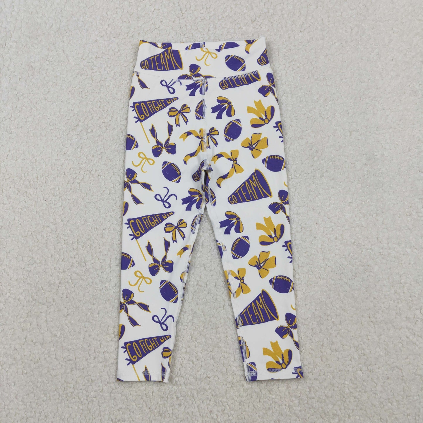 RTS NO MOQ Sibling baby girl clothes summer team cheer bow long pants