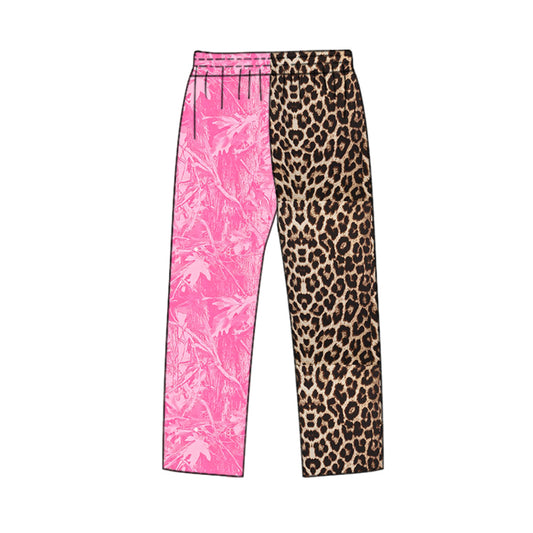 (Pre Order) No moq P1040 Baby Girls Fall Leaves Camo Leopard Pants Bottom
