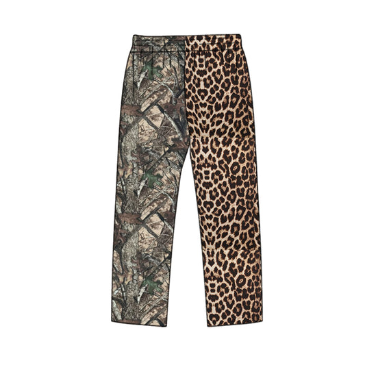 (Pre Order) No moq P1041 Baby Girls Fall Leaves Camo Leopard Bottom Pants