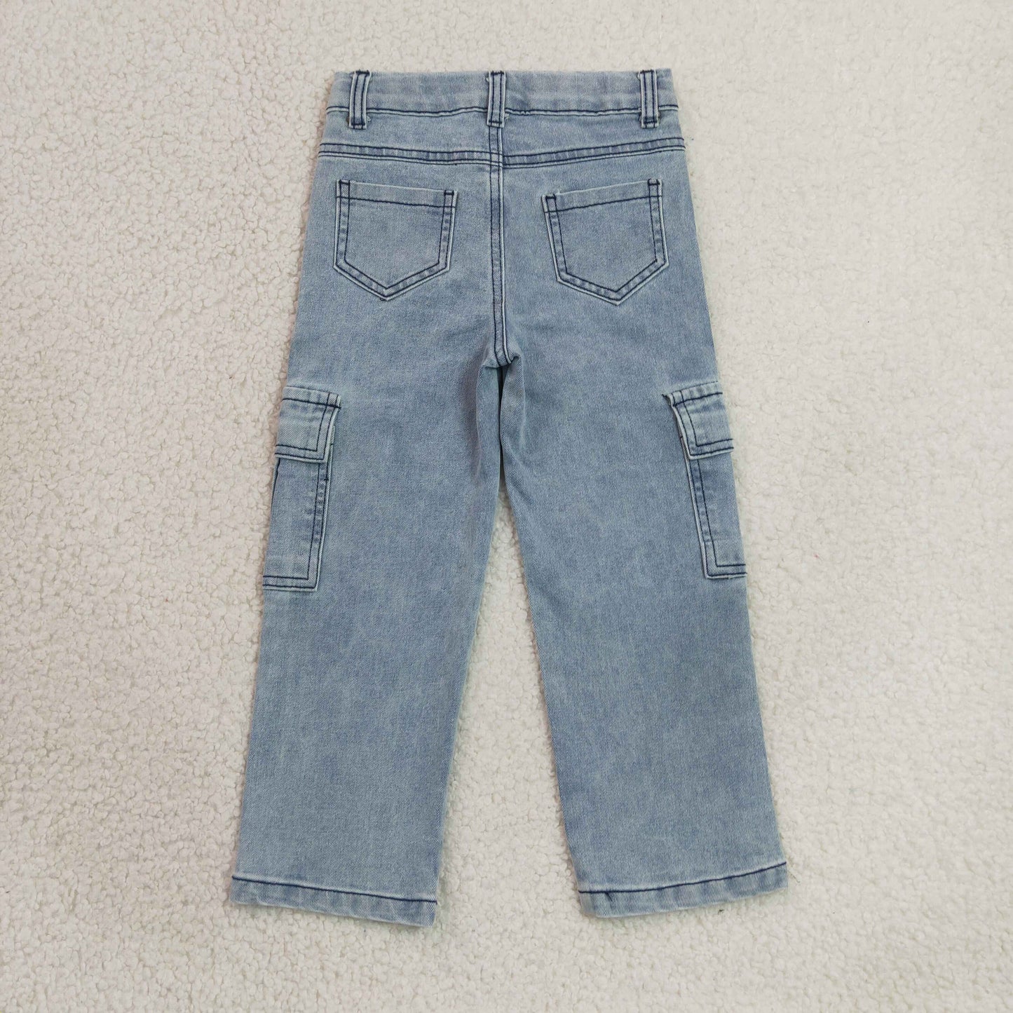 RTS NO MOQ cotton P1049 Baby Girls Navy Fashion Denim Jeans Casual Long Denim Pants