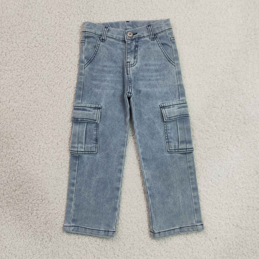 RTS NO MOQ Denim P1049 Baby Girls Navy Fashion Denim Jeans Casual Long Denim Pants
