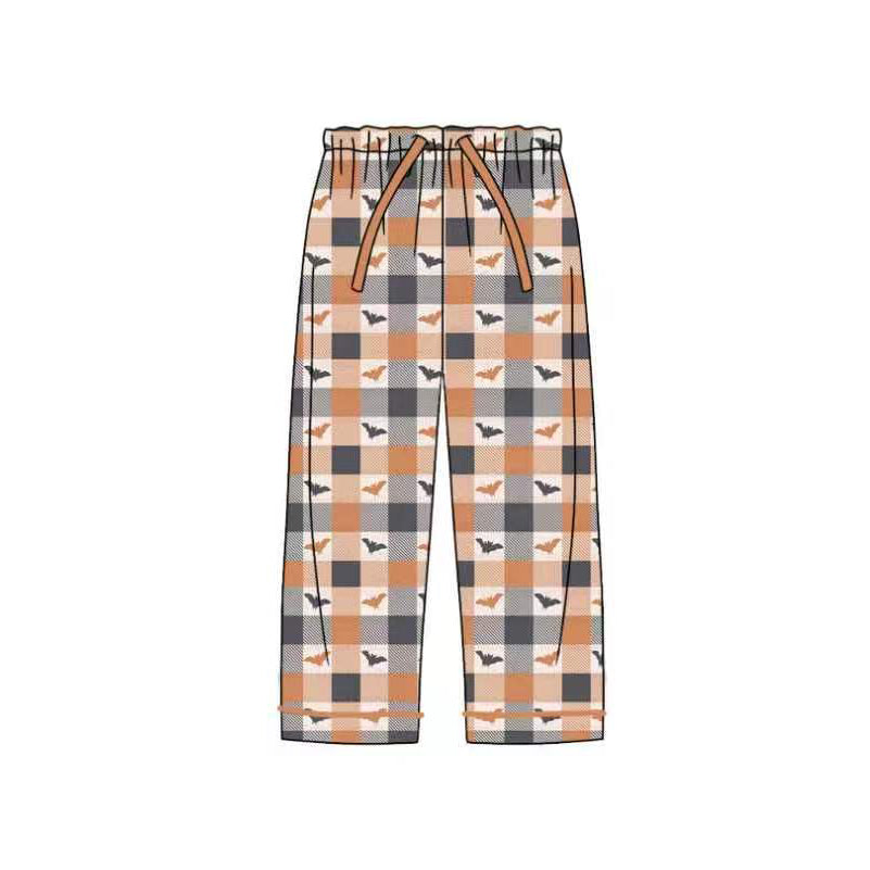 (Preorder new) No moq Kids Checked Print Long Sleeve Top Pant Halloween Pajama Set Dress Blankets Adult Pants
