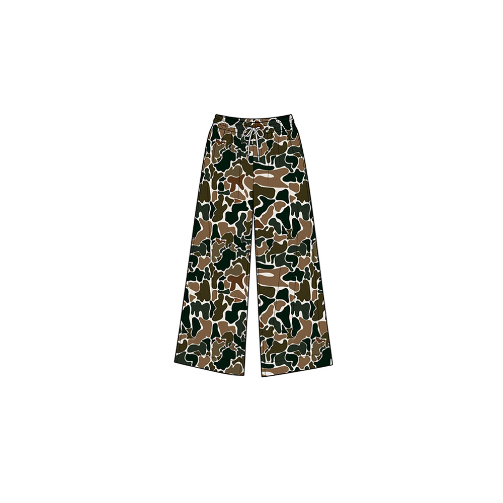(Preorder new) No moq Yoga Girls Wood Camo Yoga Active Pockets Straight Pants Bottom