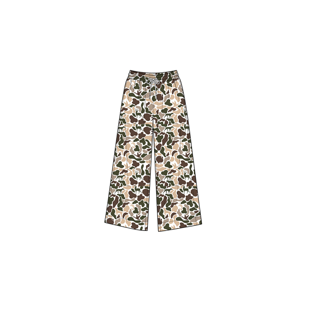 (Preorder new) No moq Yoga Girls Wood Camo Yoga Active Pockets Straight Pants Bottom