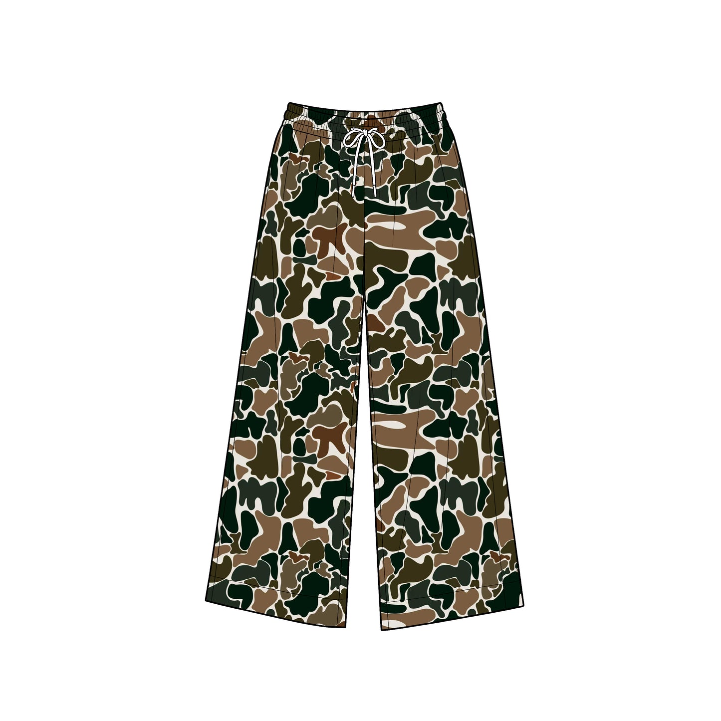 (Preorder new) No moq Yoga Women Wood Camo Yoga Active Pockets Straight Pants Bottom