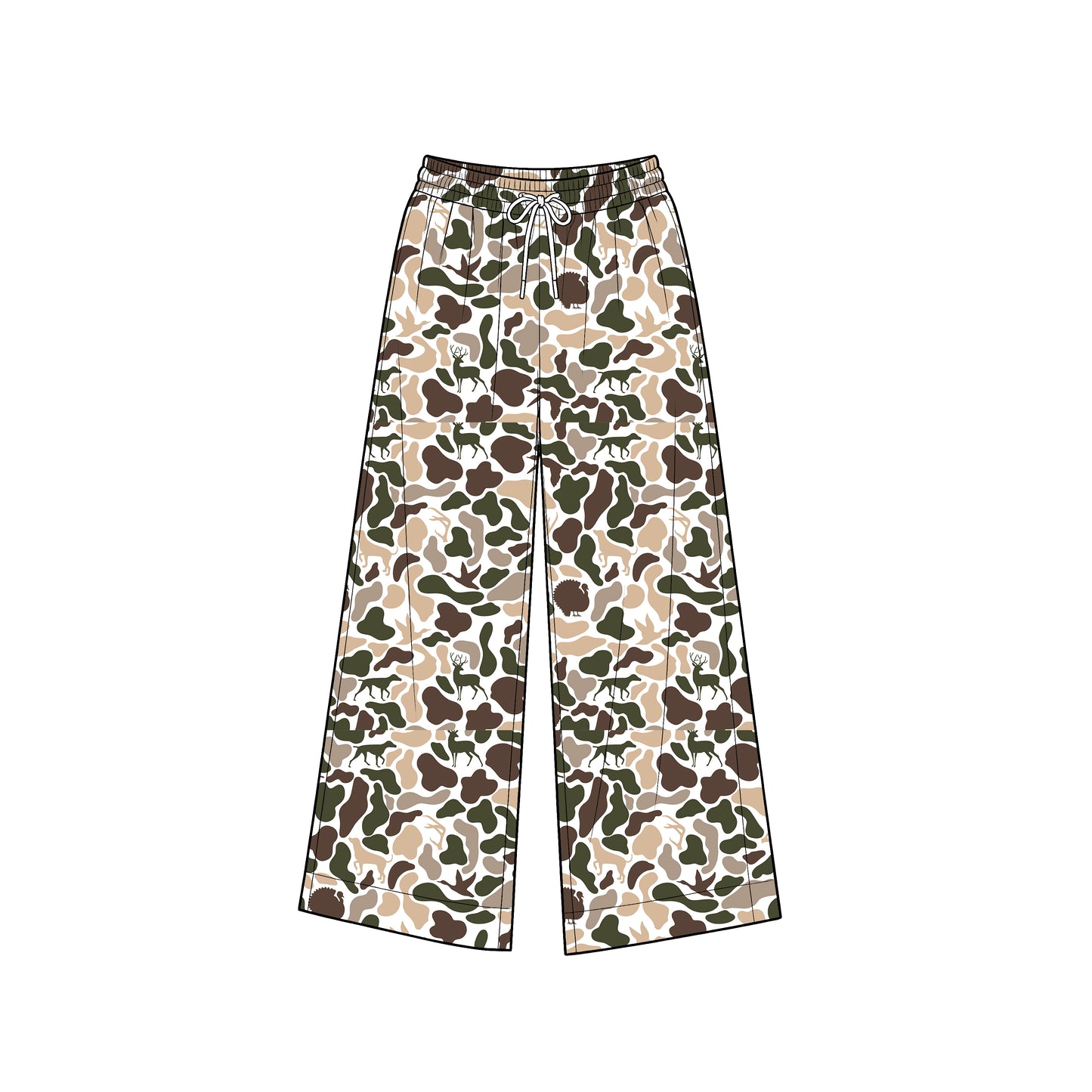 (Preorder new) No moq Yoga Women Wood Camo Yoga Active Pockets Straight Pants Bottom