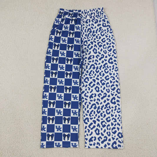 NEW RTS NO MOQ milk silk P1114 Adult Women Bows Leopard Team Pockets Pants