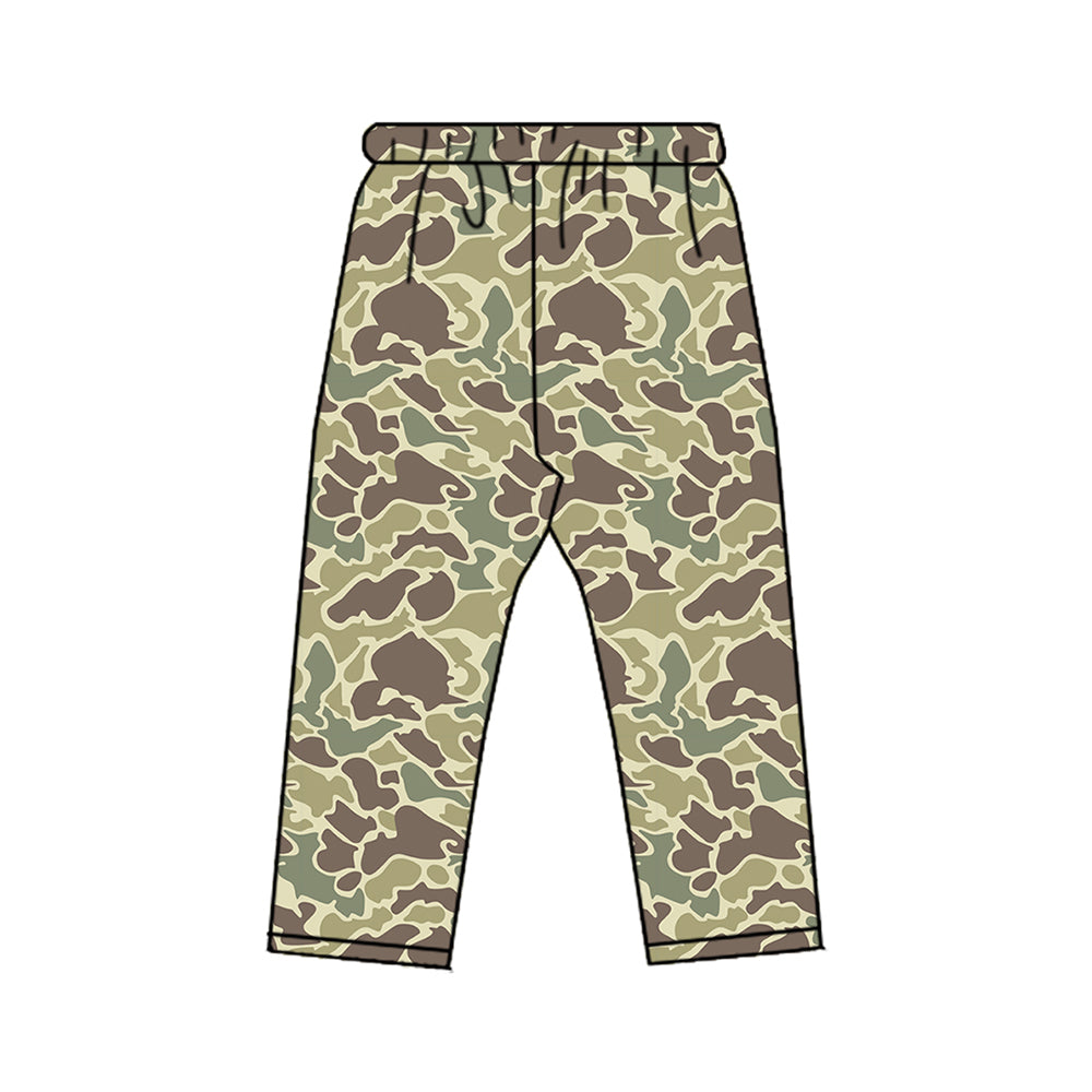 (Preorder new) No moq Baby Girls Boys Camo Print Leg Jogger Pant Fall Kids Casual Trouser